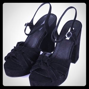 Topshop Black Libby Heels size 9